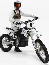 Havoc Chest Bag link brown colorway — worn on rider front view