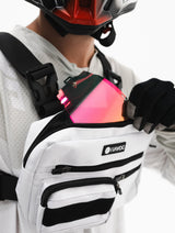 Havoc Chest Bag link white colorway — straps and chest buckle detail