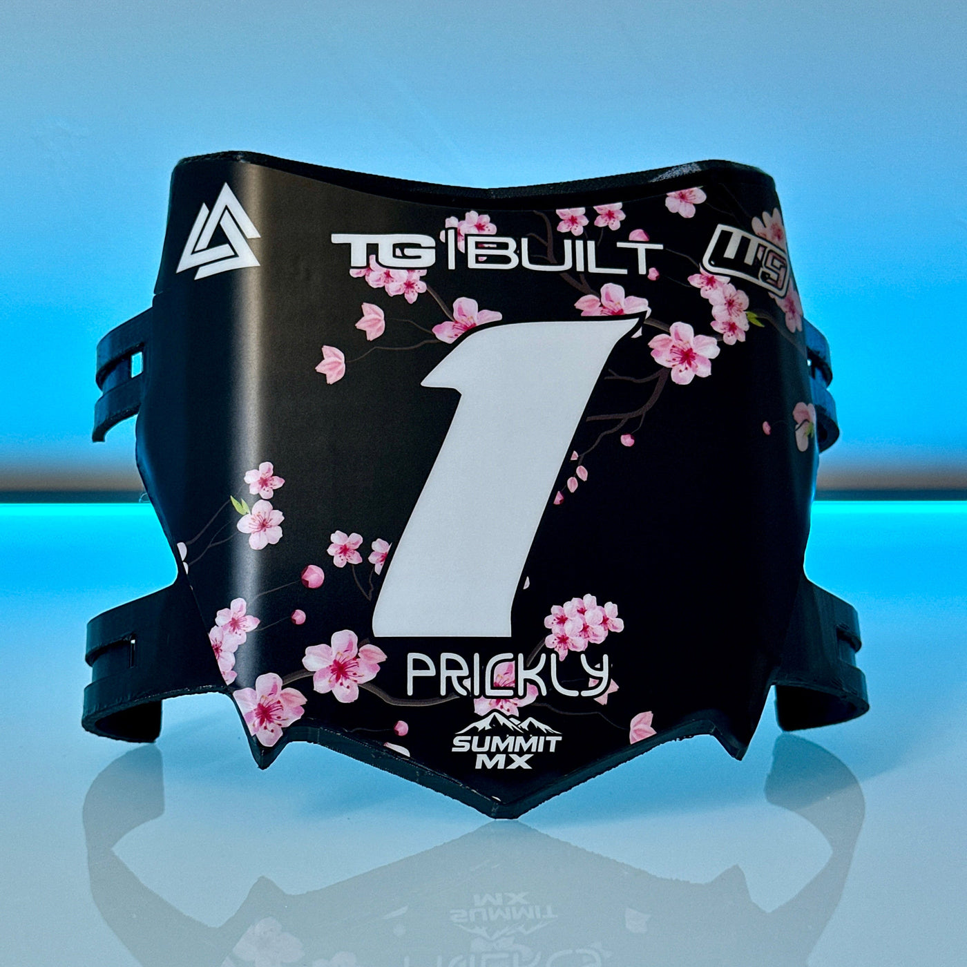 Cherry Blossom Number Plate Decal — matte finish