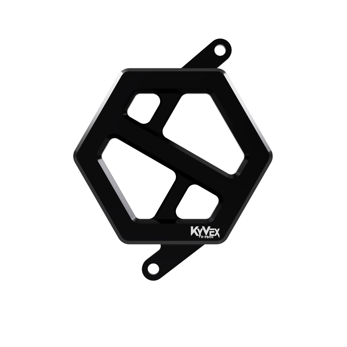 KyVex Billet Motor Cover for Talaria MX4 — black finish front view