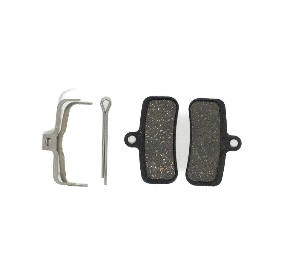 Prickly LBX brake pads for Surron Light Bee X — pad backing plate detail