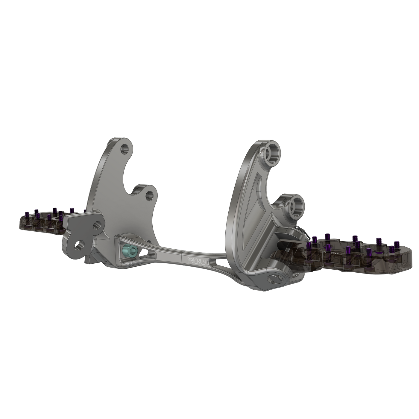 Footpeg Brackets for E-Ride Pro — 7075 billet, silver assembled