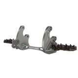 Footpeg Brackets for E-Ride Pro — 7075 billet, silver assembled