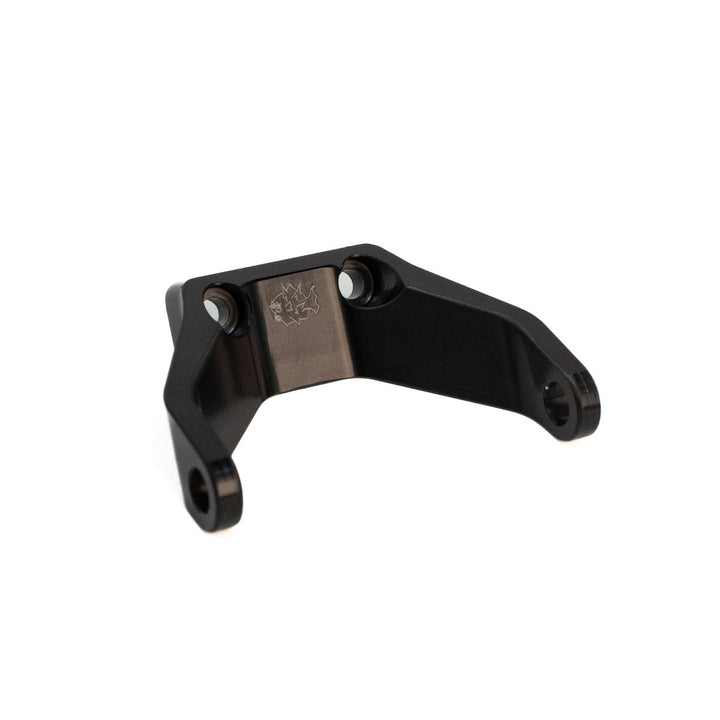 S2 Headlight Mount for Surron — black billet bracket, side detail