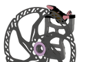 220mm rear caliper mount for Surron — fixture detail showing bracket dimensions and bolt pattern