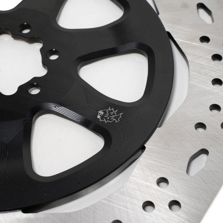 Prickly 240mm floating rotor for Surron LBX — stainless rotor, 6061 carrier