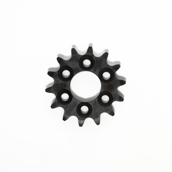 Prickly DLC tool-steel jackshaft sprocket for Surron LBX