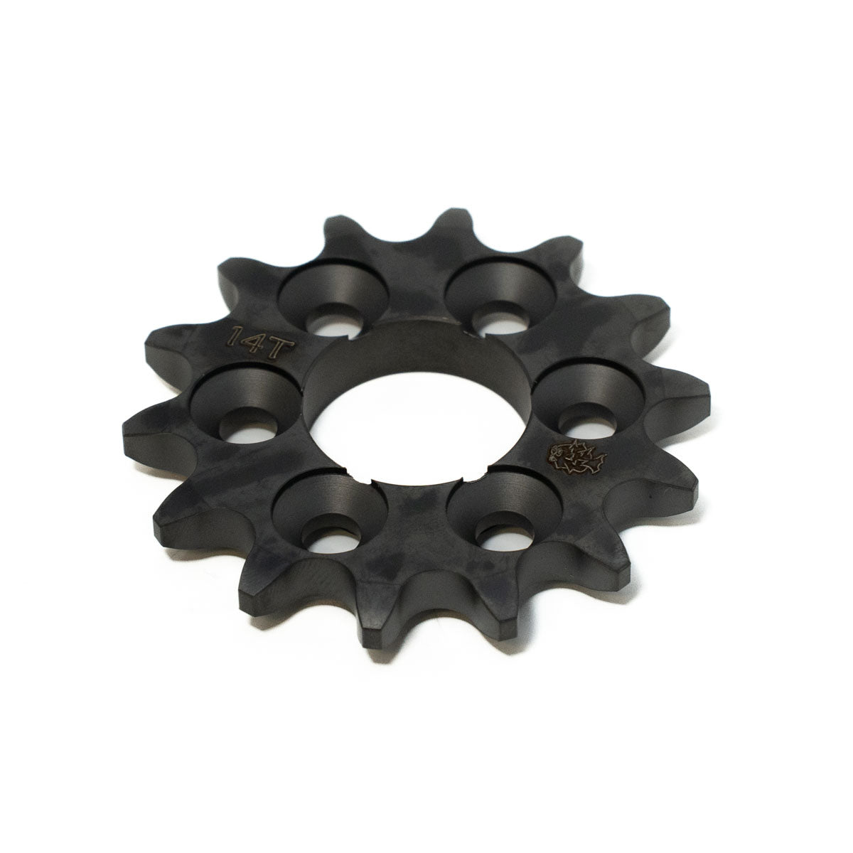 Prickly DLC jackshaft sprocket for Surron LBX — coated finish detail