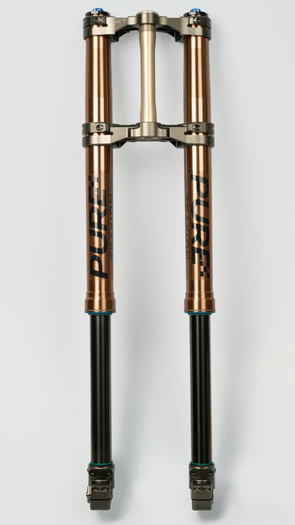 Pure Racing TRAXION Fork for Surron Ultra Bee — front assembled view