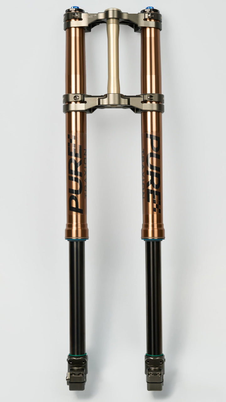 Pure Racing TRAXION Fork for Surron Ultra Bee — front assembled view