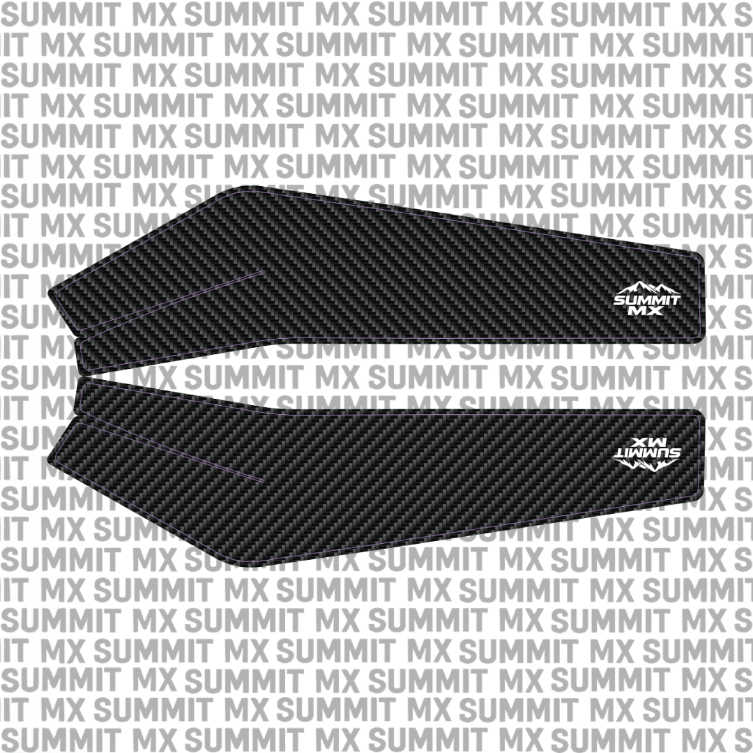 ETM RTR swing arm decal by Summit MX — Carbon Fiber style option