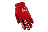 Red Havoc Gloves for Surron and Talaria riders — red colorway, top view