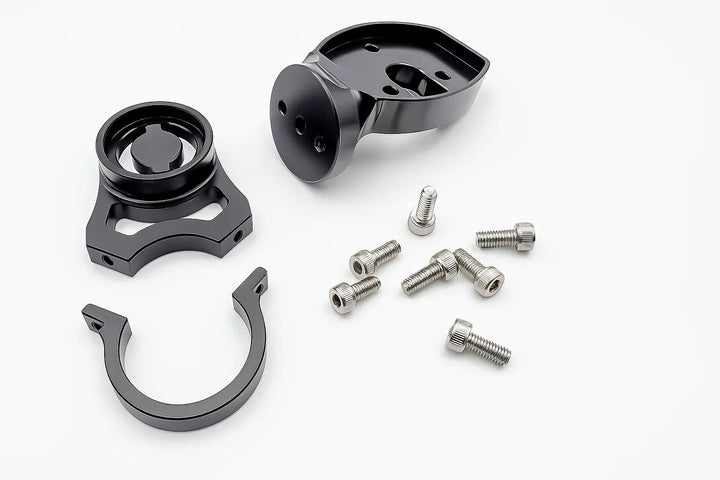 Warp 9 E-Ride Pro display mount — installed on handlebar area