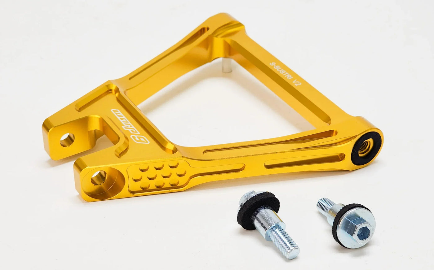 Warp 9 Rear Suspension Triangles for Surron Light Bee — V2 pivot bolt detail
