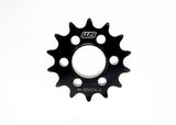 Warp 9 14-Tooth Jack Shaft Sprocket for Surron Light Bee — hardened tool steel flat view