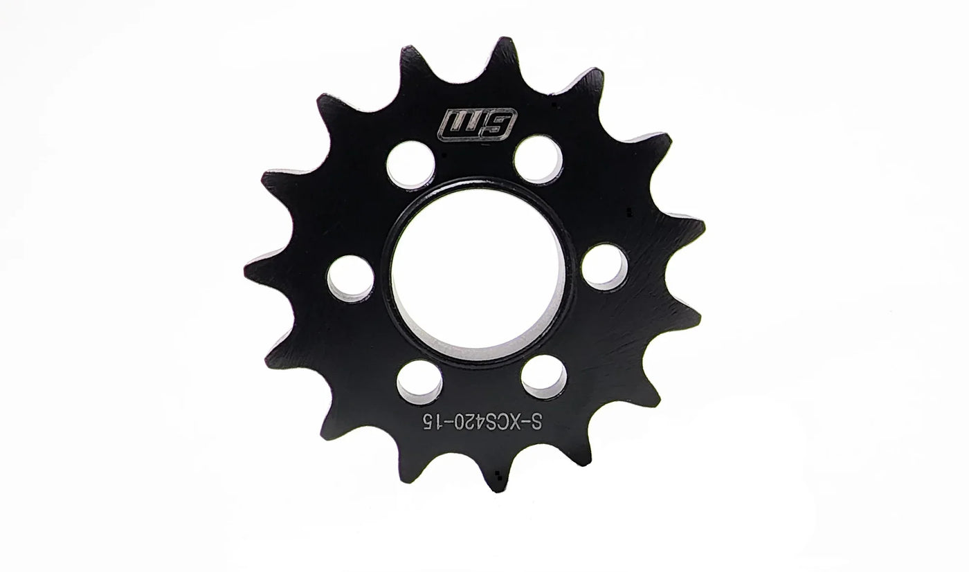 Warp 9 15-Tooth Jack Shaft Sprocket for Surron Light Bee — top speed gearing variant