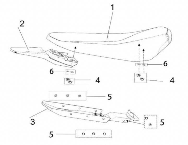 Surron Light Bee - OEM Under Seat Fender Tailpiece/Mudguard
