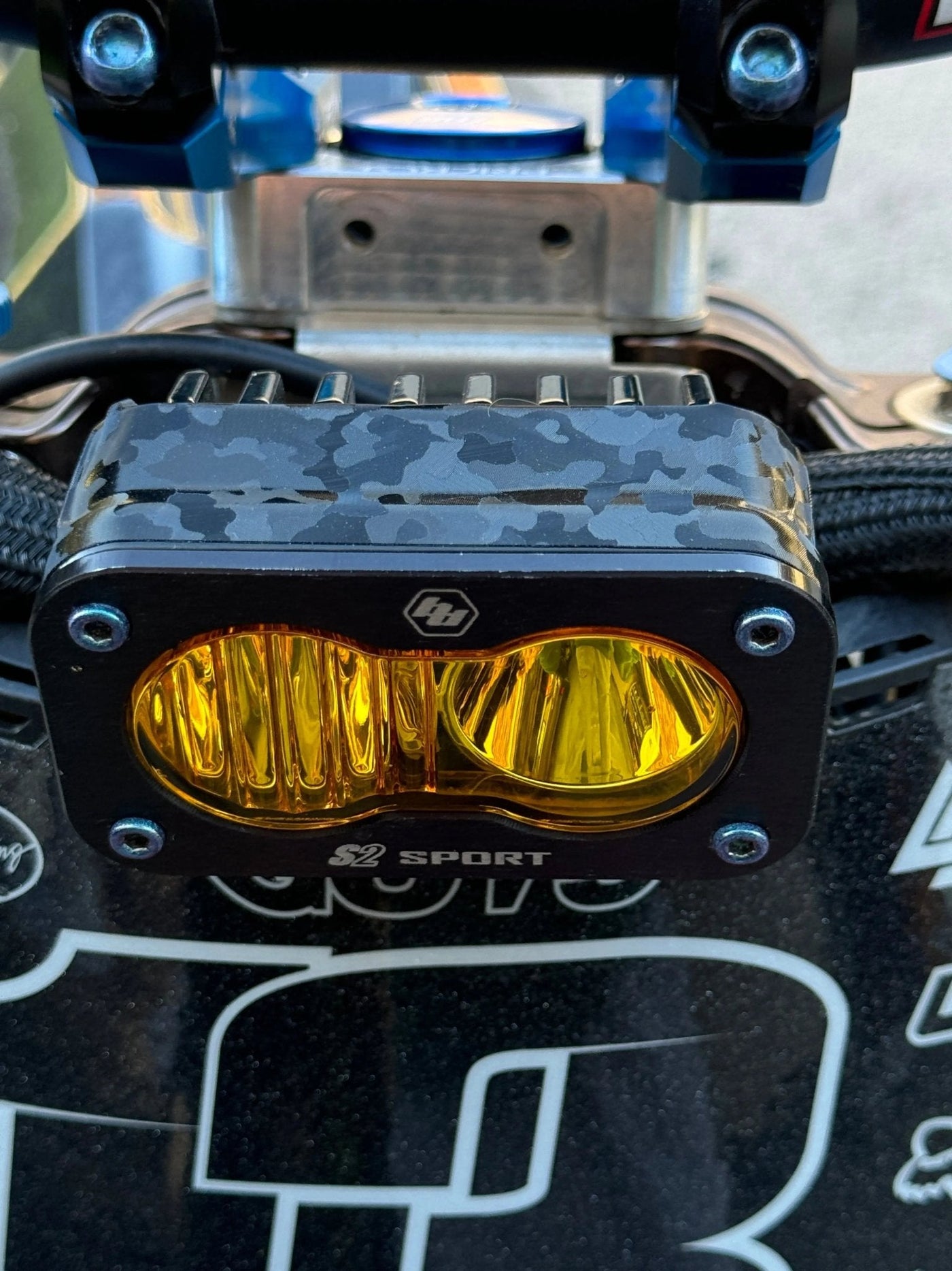 Baja Style Headlight Wrap for Surron & Talaria — Shadow Slate front view