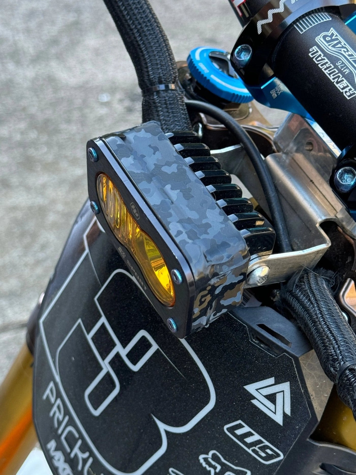 Baja Style Headlight Wrap for Surron & Talaria — Shadow Slate inverted corner