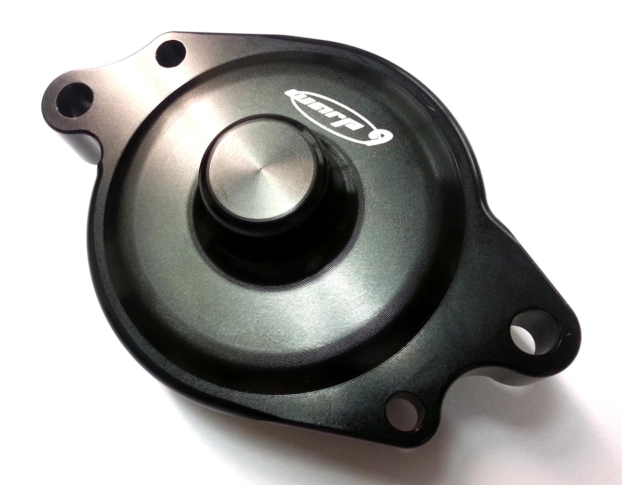DR650 billet starter cap for Suzuki DR650 — sealed-bearing endcap outside view