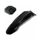 Surron Front Fender in gloss black — with mounting adapter plate
