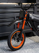 Surron Front Fender in carbon finish — installed on Surron Light Bee X