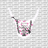 Surron Light Bee X rear fender decal by Summit MX — Cherry Blossom style