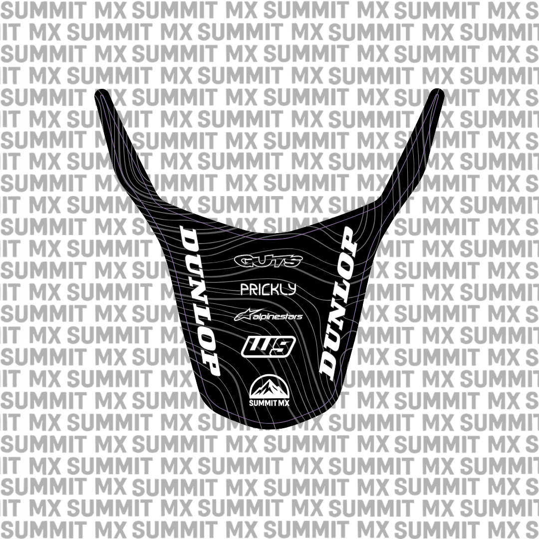 Surron Light Bee X rear fender decal by Summit MX — Topographical style