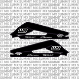 Surron Light Bee X swing arm decal by Summit MX — Standard full-logo style