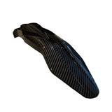 Talaria Front Fender in carbon finish — angled view