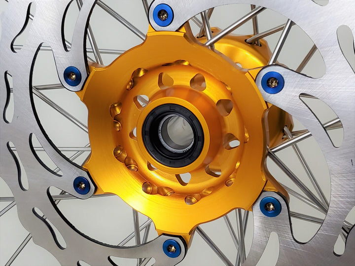 Titanium rotor bolt kit for Yamaha YZ front rotor — full set of six bolts, Warp 9