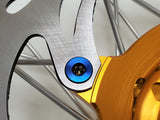 Titanium rotor bolt kit for Yamaha YZ front rotor — close-up, Warp 9