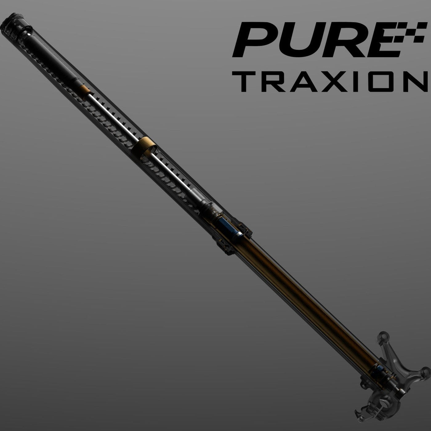 Pure Racing TRAXION Fork internal damper cartridge assembly view