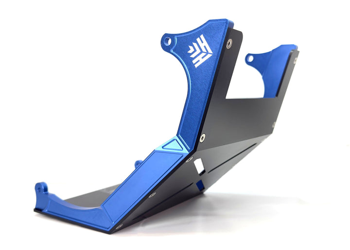 Heavy Hitter V1 skid plate for Talaria Sting — blue anodized