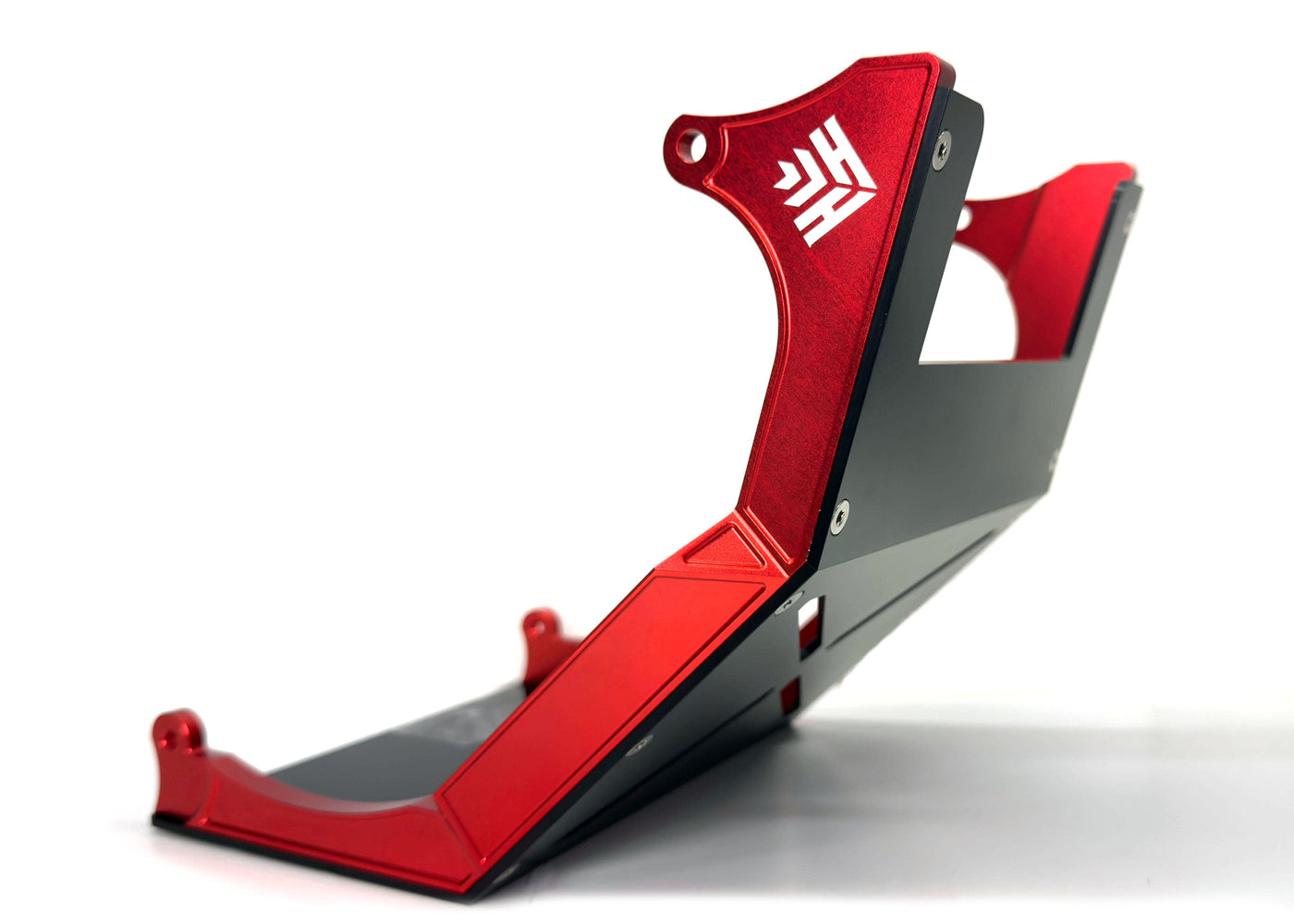 Heavy Hitter V1 skid plate for Talaria Sting — red anodized
