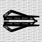Talaria Sting swing arm decal by Summit MX — Standard full-logo style