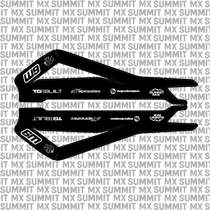 Talaria Sting swing arm decal by Summit MX — Standard full-logo style