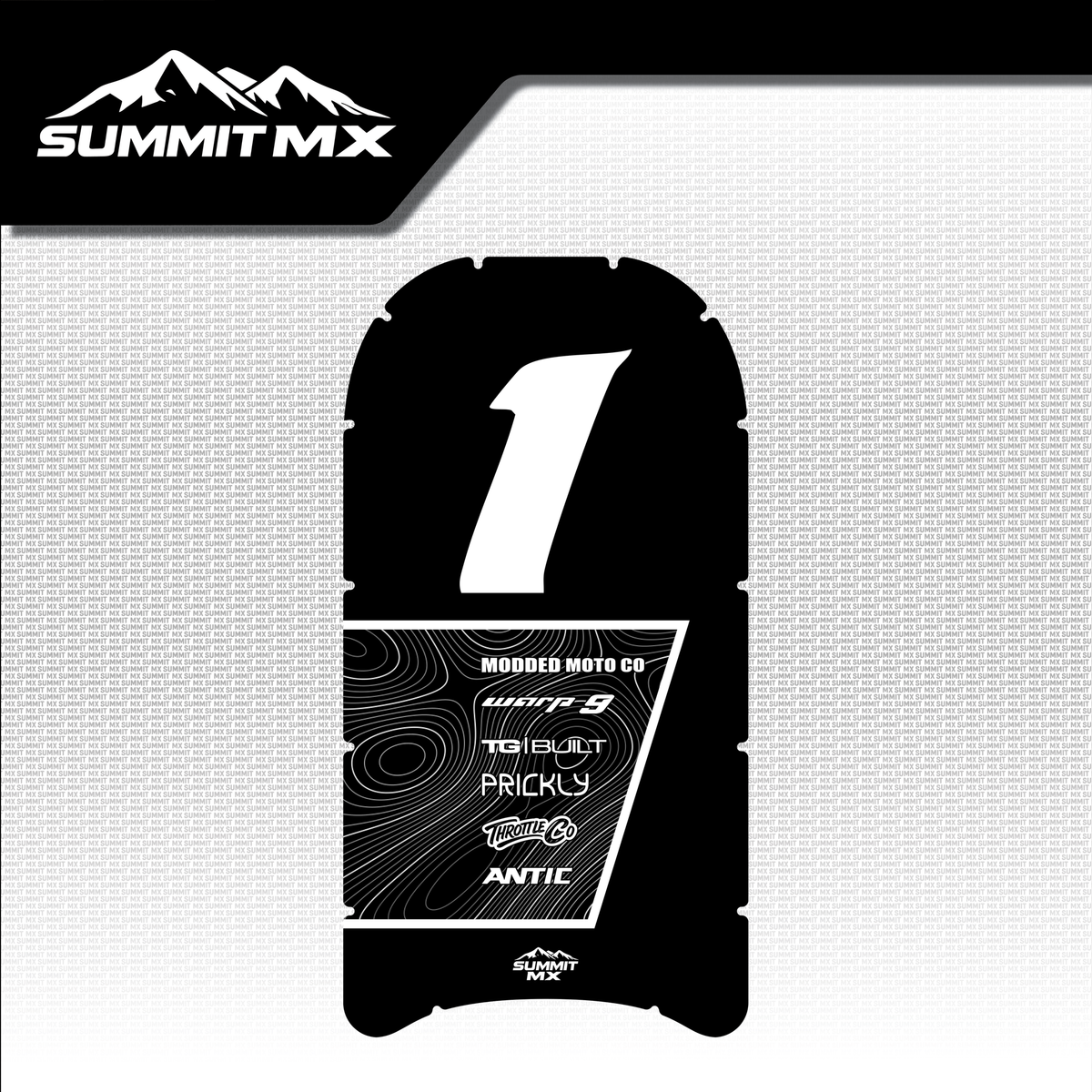 Topographical Antic Battery Decal