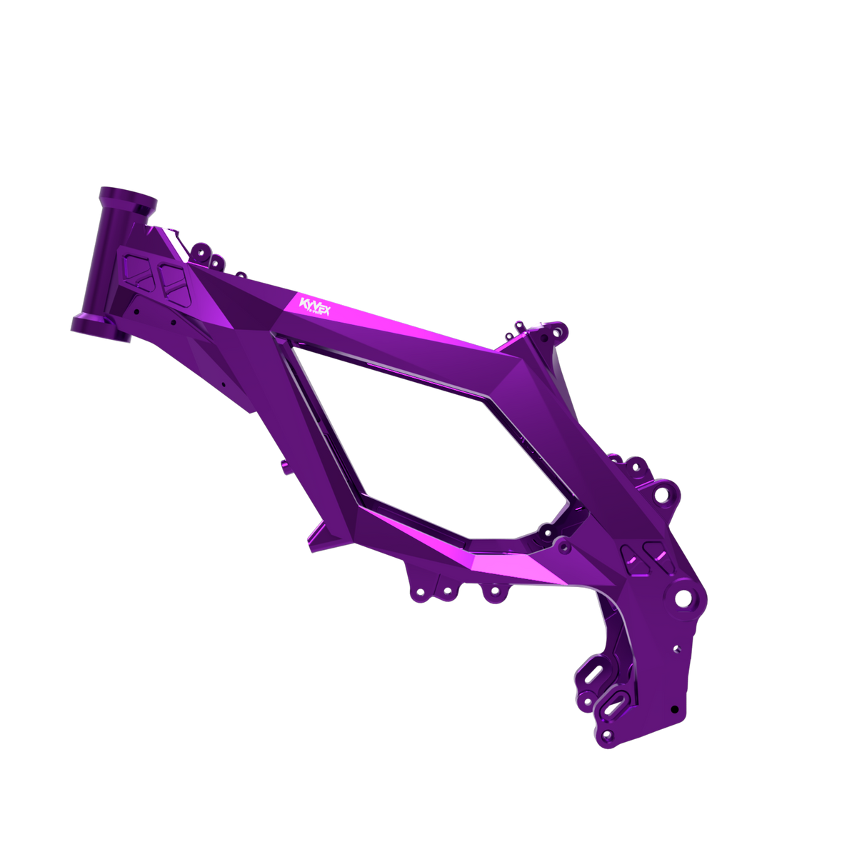 KyVex Billet Frame for Surron Ultra Bee — purple side profile