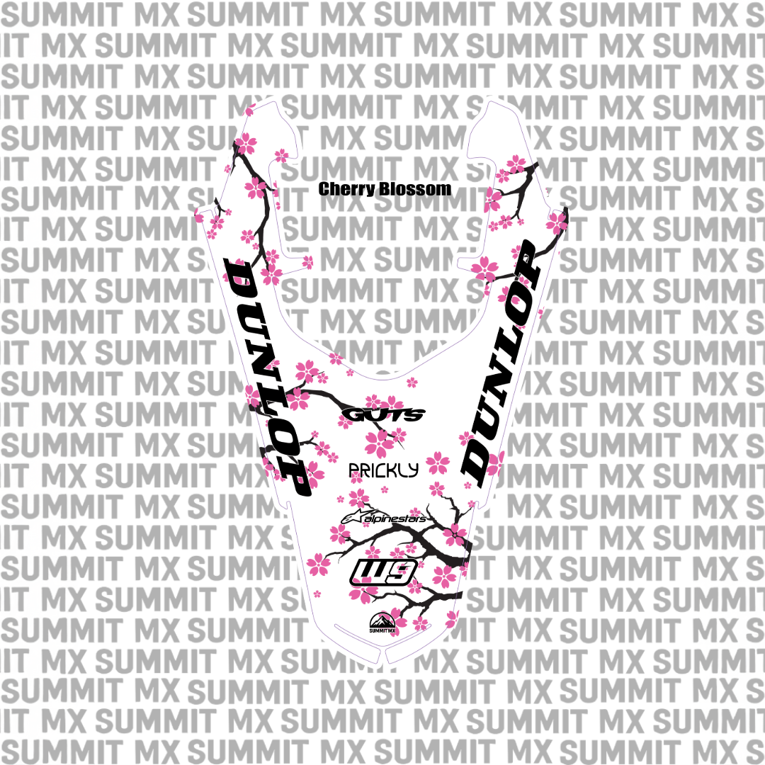 Surron Ultra Bee rear fender decal by Summit MX — Cherry Blossom style