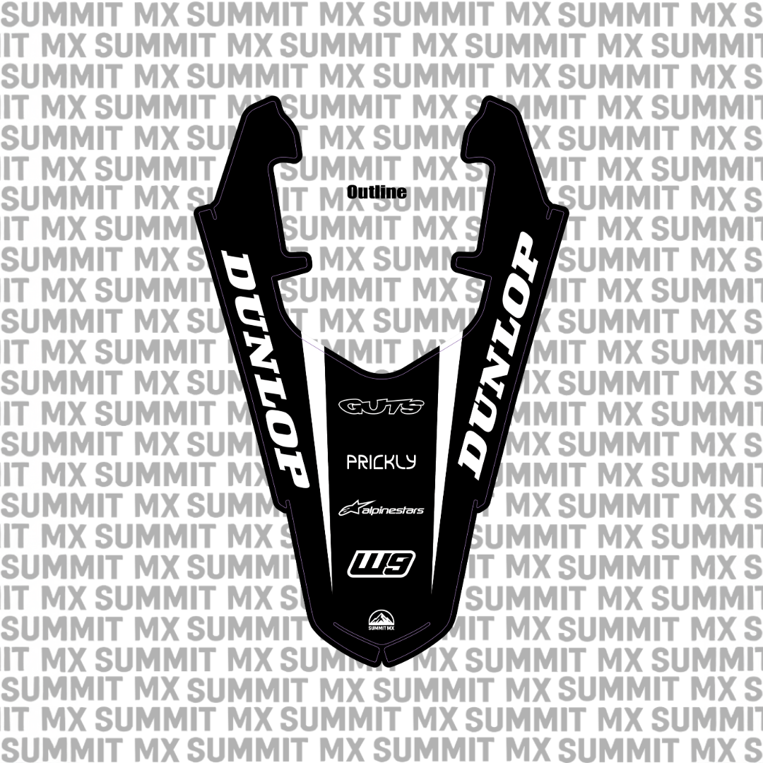 Surron Ultra Bee rear fender decal by Summit MX — Outline style