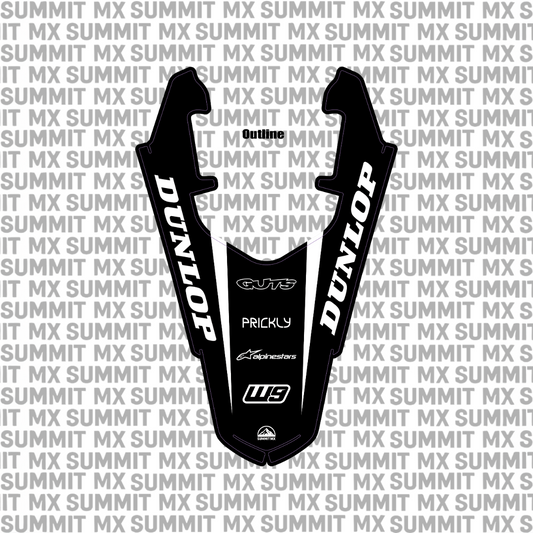 Surron Ultra Bee rear fender decal by Summit MX — Outline style