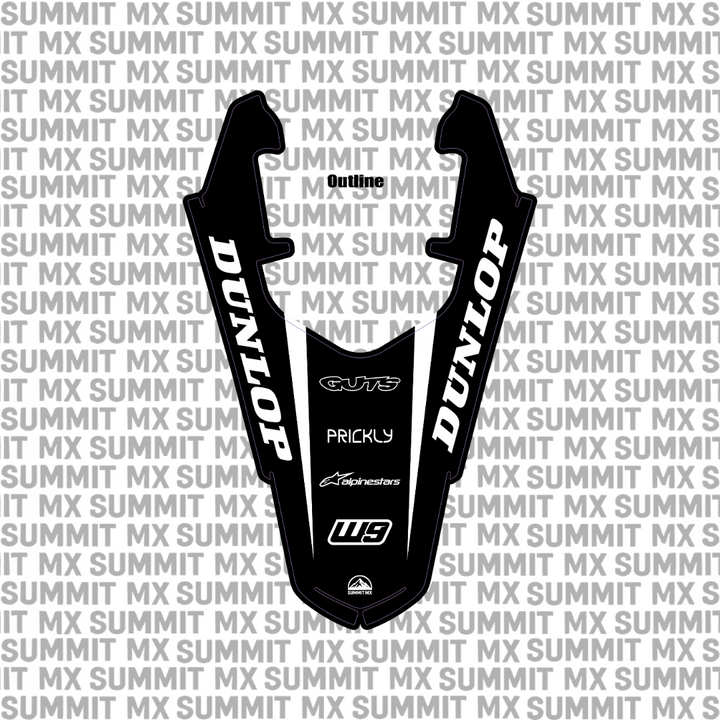 Surron Ultra Bee rear fender decal by Summit MX — Outline style