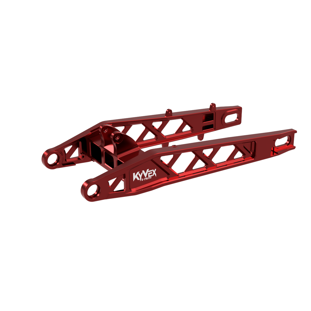 KyVex Billet Swingarm for Surron Ultra Bee — red finish side view