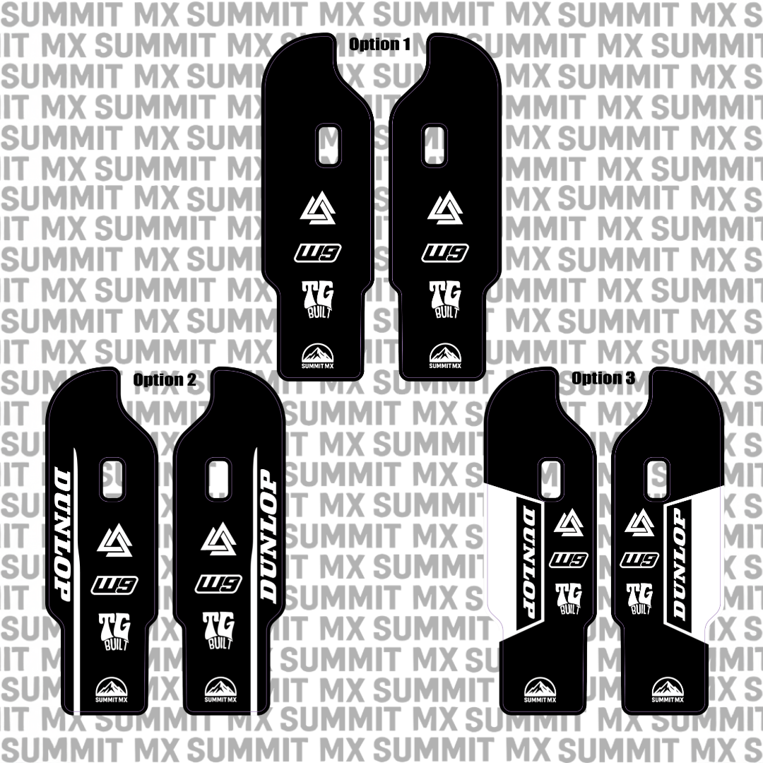 DNM fork guard decal for Surron Talaria — custom weatherproof vinyl