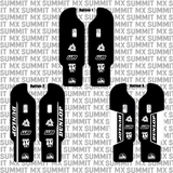 DNM fork guard decal for Surron Talaria — custom weatherproof vinyl