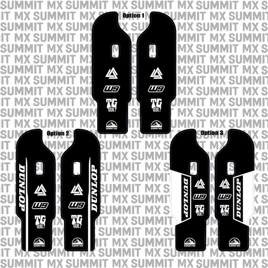 DNM fork guard decal for Surron Talaria — custom weatherproof vinyl