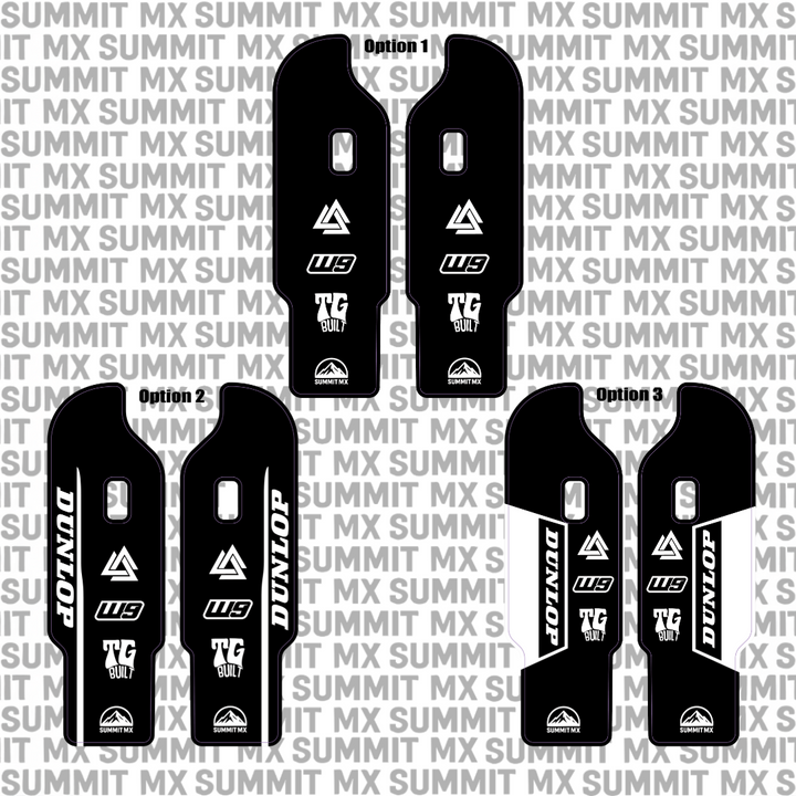 DNM fork guard decal for Surron Talaria — custom weatherproof vinyl