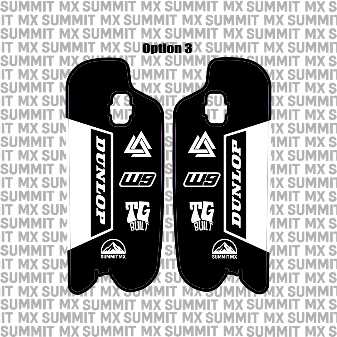 Fastace ALX13RC fork guard decal precision fit close-up