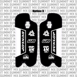 Fastace ALX13RC fork guard decal precision fit close-up